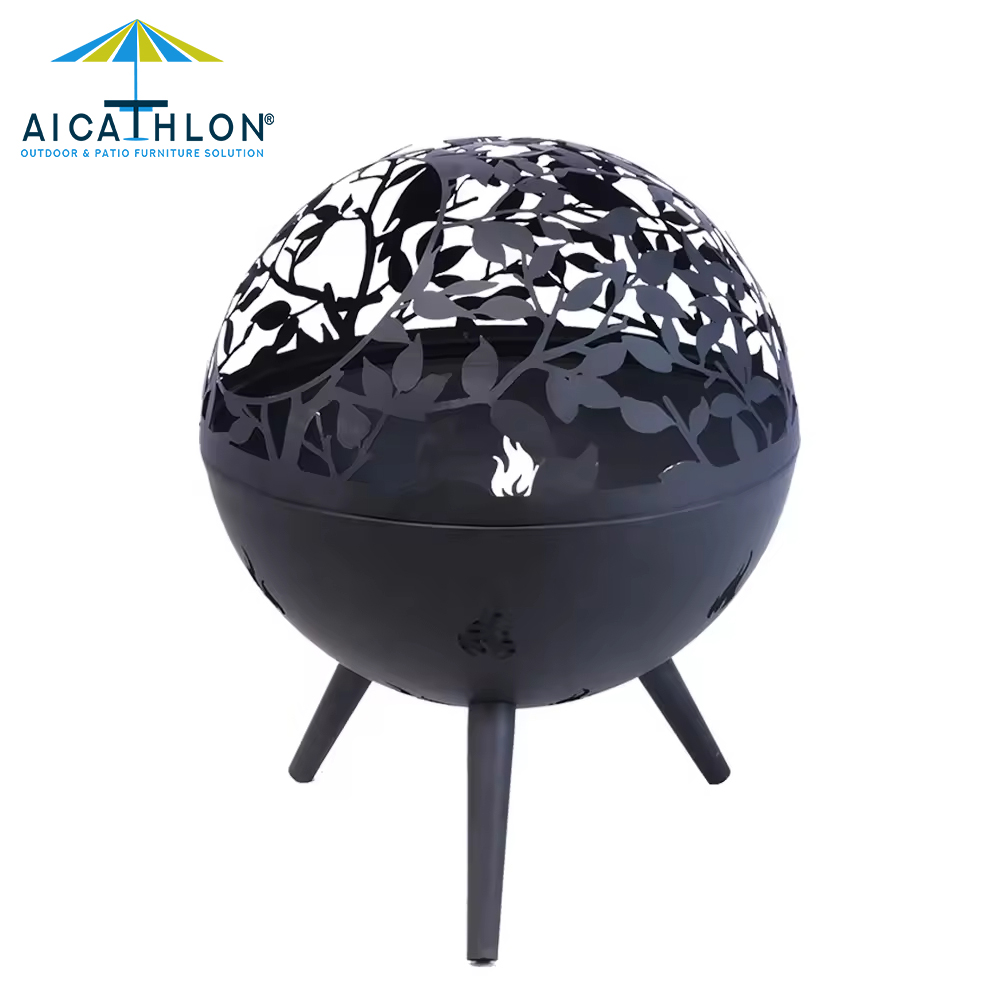Customized 20INCH Artwork outdoor burner Decorative Portable Spherical fire pit bowls fire pits