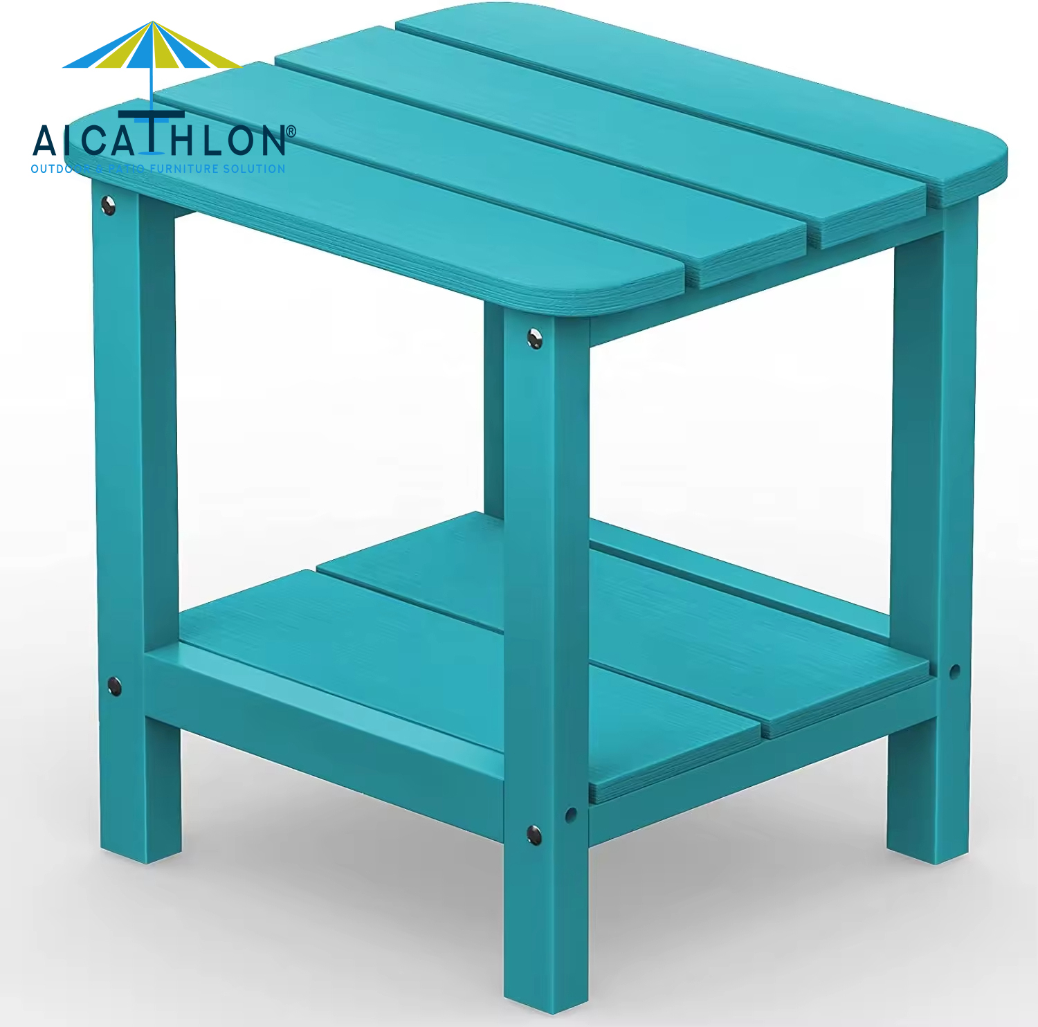Premium Recycled Plastic Poly Patios Adirondack Chair Side Table