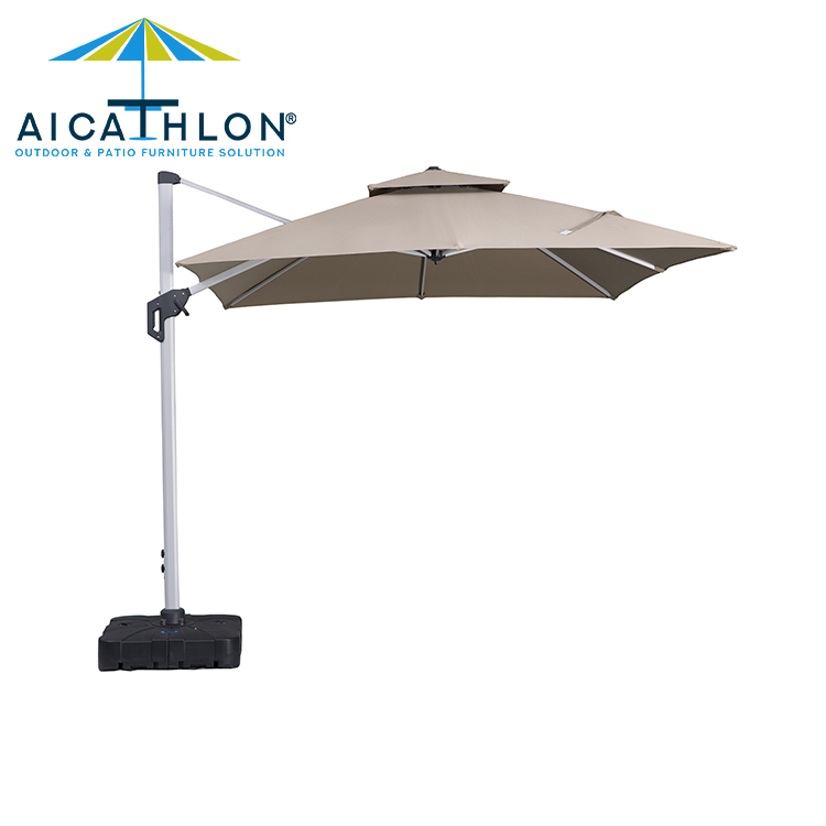 Wholesale Patio Garden Outdoor Furniture Cantilever Umbrella Economic Large Parasol Outdoor Garden Double Top Roma Umbrella