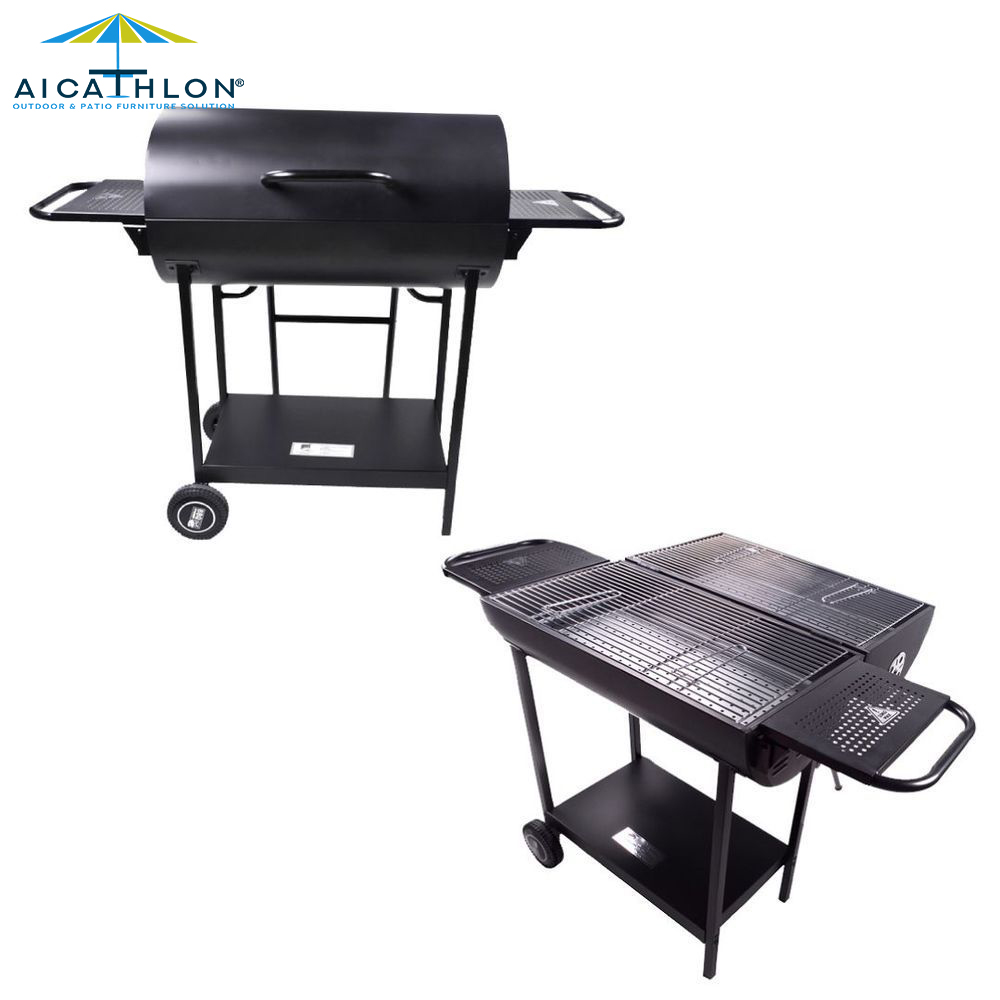 New Design Trolley Portable Barbecue Foldable Heavy Duty Charcoal Barbeque Grill