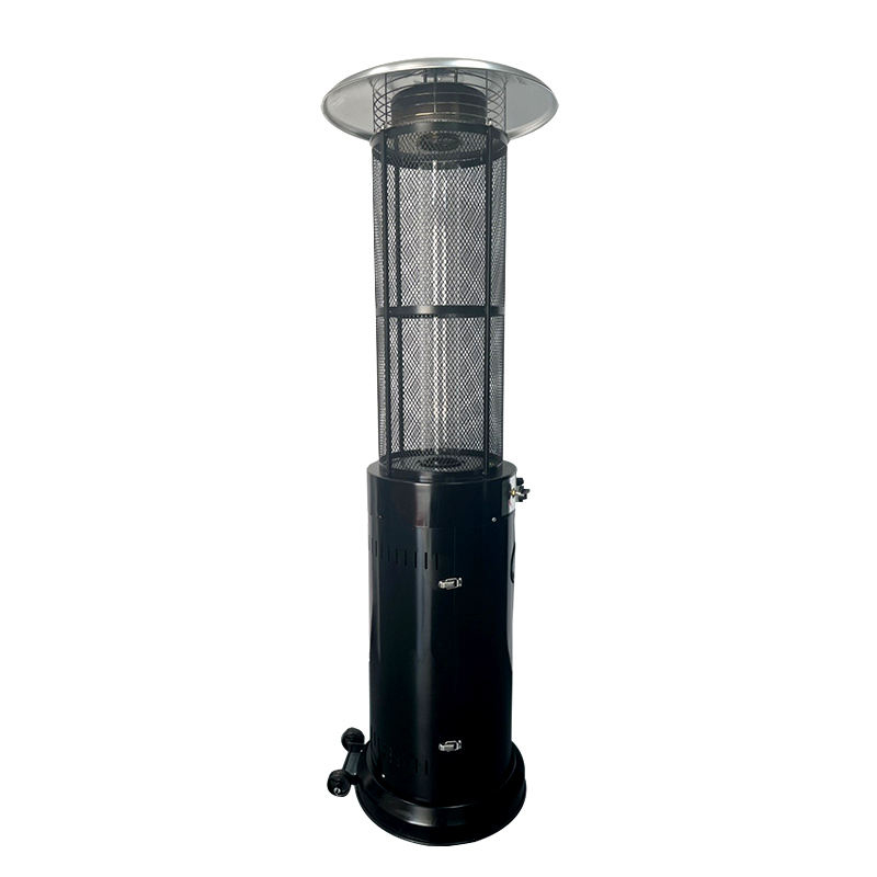 Easy Install Certified Iron Plastic Spray Portable Outdoor Gas Pyramid Patio Heater With Quartz Lamp