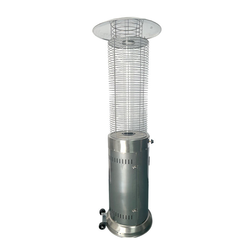 Hot Sell Glass Tube Cylindrical Outdoor Garden Heater Propane Flame Gas Patio Heater