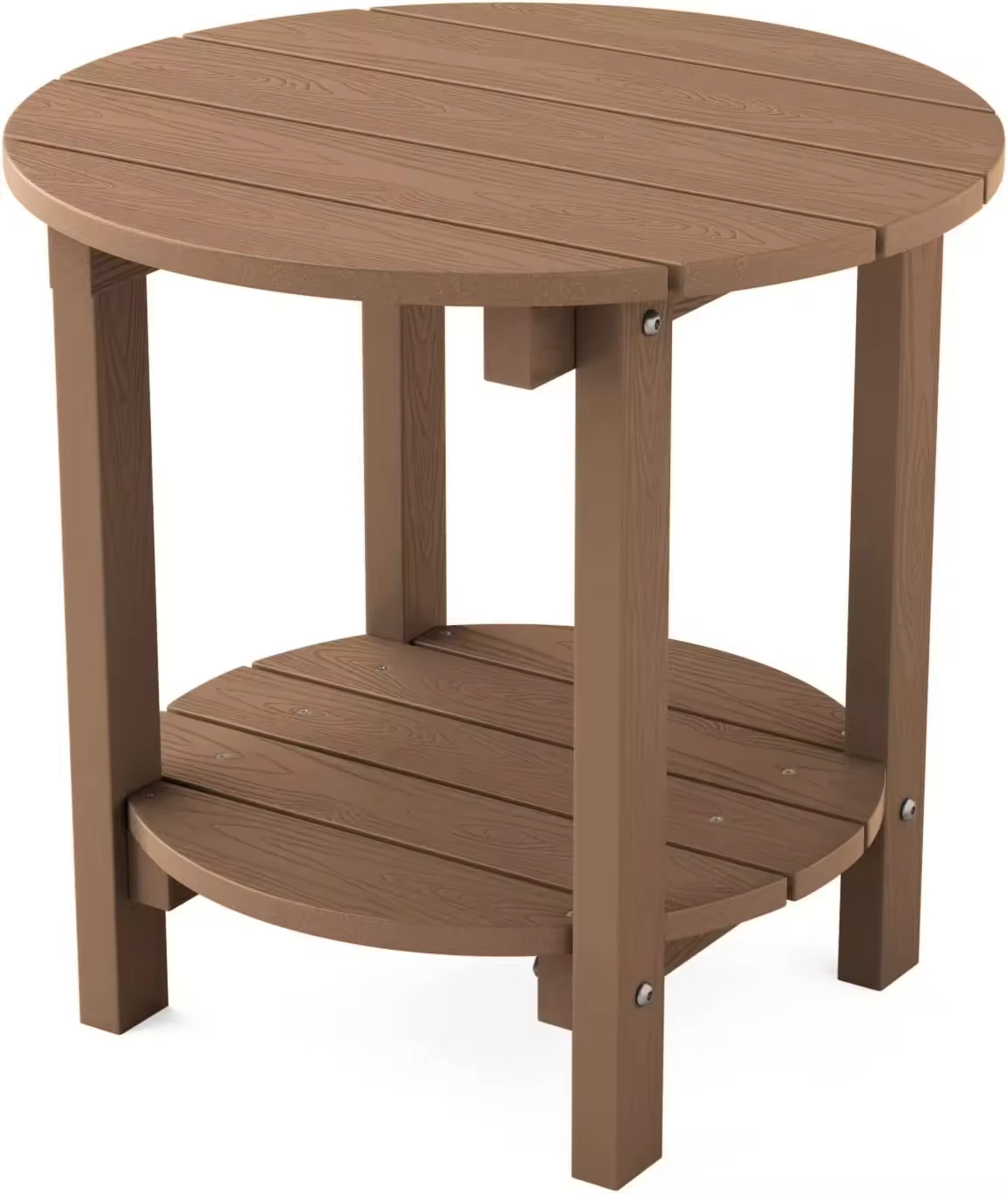 Outdoor Balcony Plastic Wood Adirondack Chairs with Matching Plastic Wooden Coffee Tables