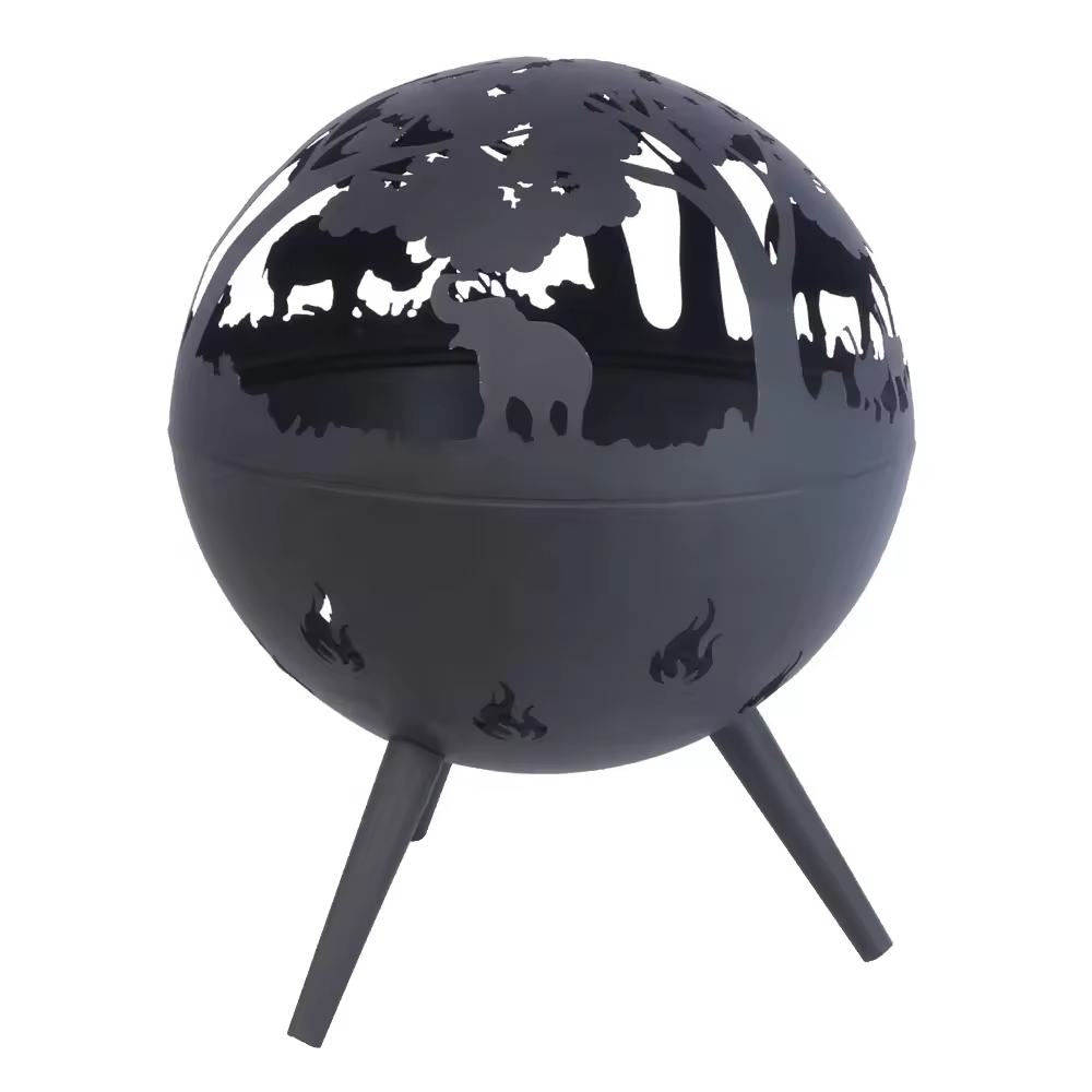 Customized 20INCH Artwork outdoor burner Decorative Portable Spherical fire pit bowls fire pits