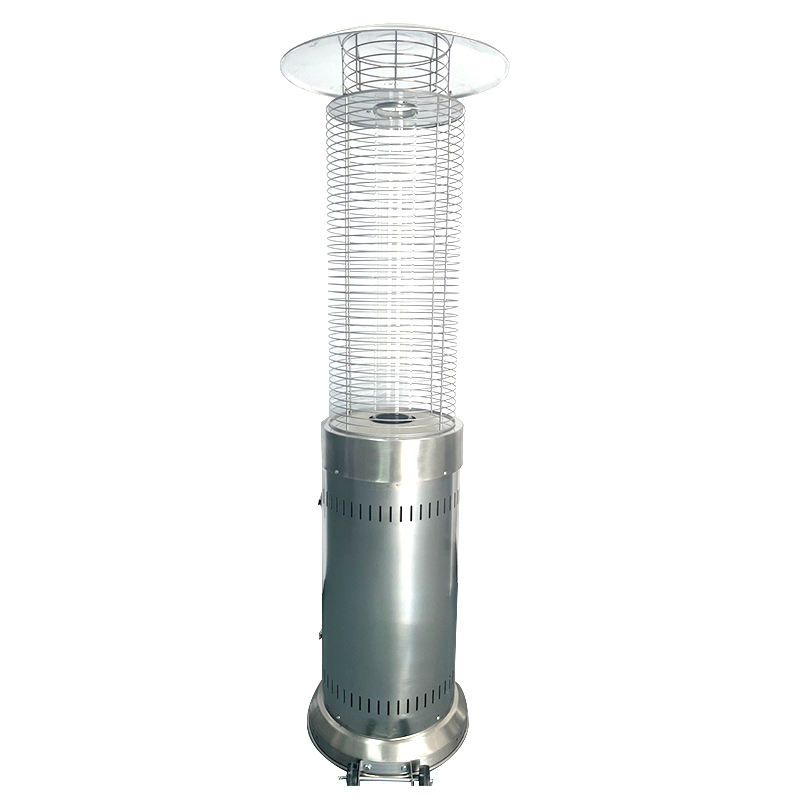 Hot Sell Glass Tube Cylindrical Outdoor Garden Heater Propane Flame Gas Patio Heater