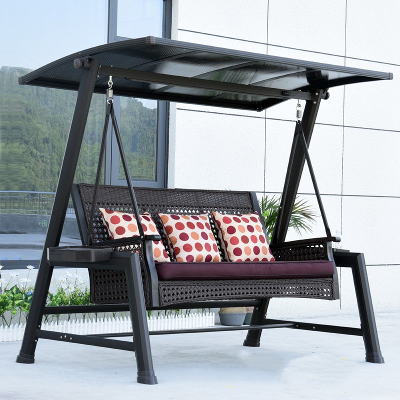 Outdoor Garden Furniture Canopy Patio Swing Chair High Quality Porch Swing Balcony Bed With Cushion