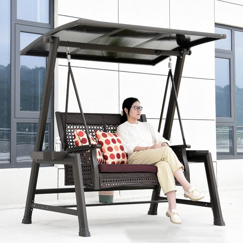 Outdoor Garden Furniture Canopy Patio Swing Chair High Quality Porch Swing Balcony Bed With Cushion