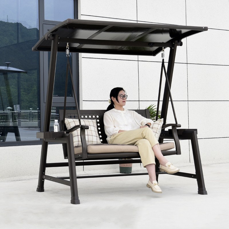 Outdoor Garden Furniture Canopy Patio Swing Chair High Quality Porch Swing Balcony Bed With Cushion