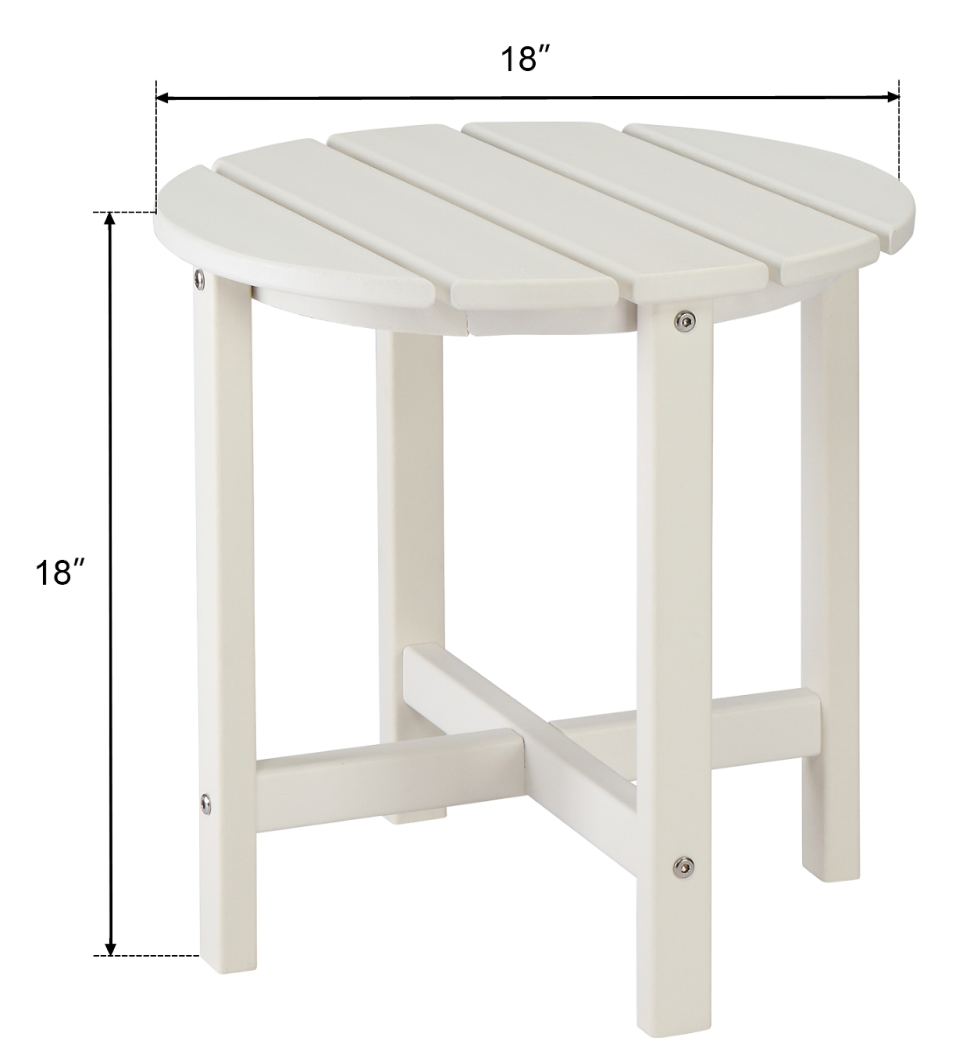 Wholesale Outdoor HDPE Side Table Plastic Adirondack Side Table Weather Resistant Hips High Strength Rustproof Waterproof