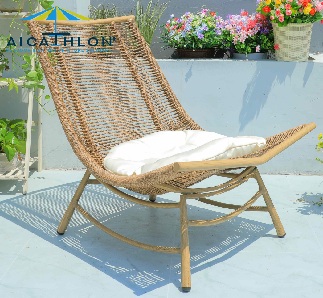 Modern outdoor leisure garden rattan furniture garden balcony lounge chairs