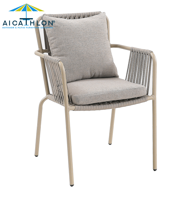 Outdoor furniture garden leisure weaving chair outdoor restaurant terrace balcony cord chair outdoor garden cafe chairs