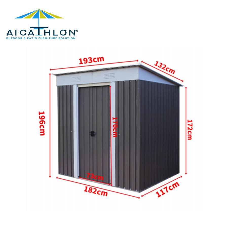 8 x 10 home storage sheds tool metal shed outdoor shed metal garden grey