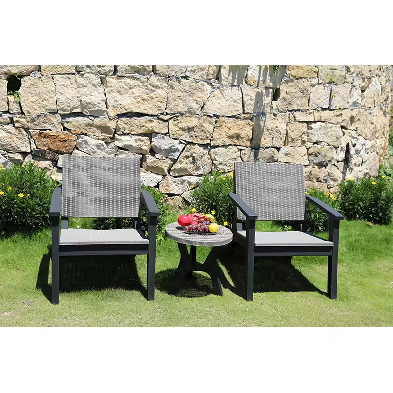 Hot Sale Modern Outdoor Cheap Bistro Cafe Table And Rattan Chairs