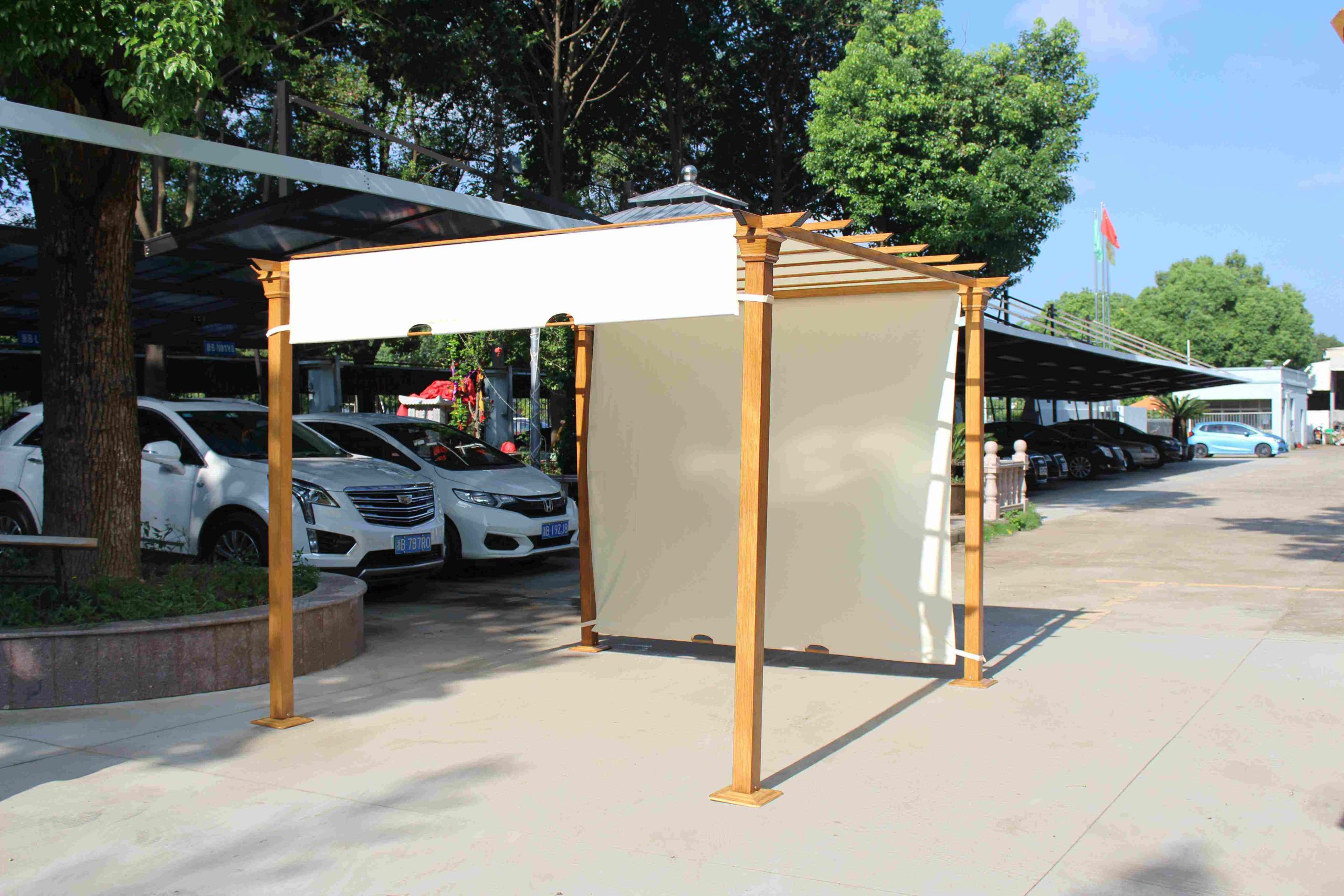 Outdoor Garden Patio Roof Free Standing Balcony Custom Aluminum Motorized Retractable Automatic Awning Pergola Canopy