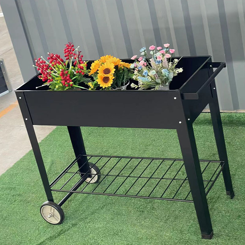 Raised Garden Bed with Legs, Raised Planter Box Outdoor with Wheels Elevated Garden Planter, Raised Bed