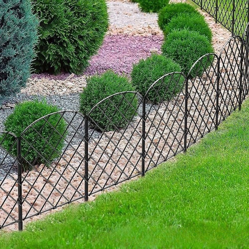 New Design custom size metal decorative garden fencing iron fence for gardens