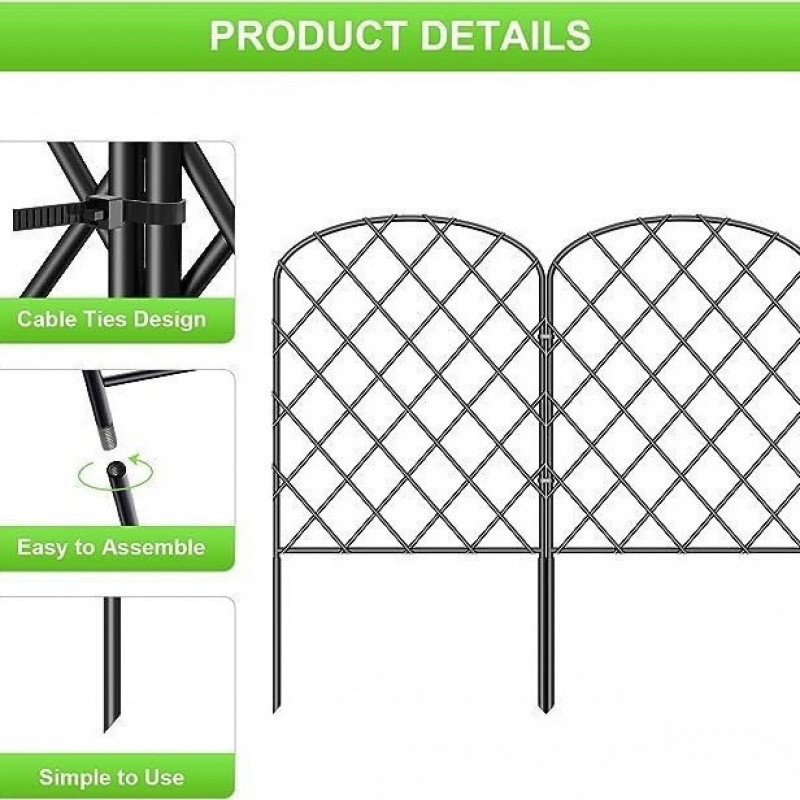 New Design custom size metal decorative garden fencing iron fence for gardens