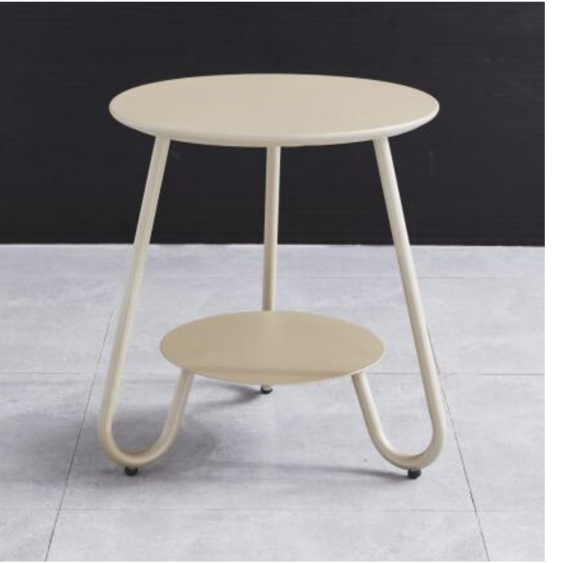 New Design Contemporary Metal Luxury Round Modern Double Side Table Furniture End Table Coffee Table