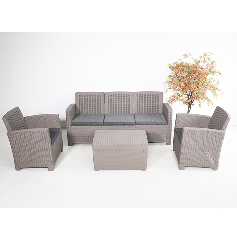 Outdoor Furniture 5 Seat Wicker Rattan Sofa Garden Set With Storage Table