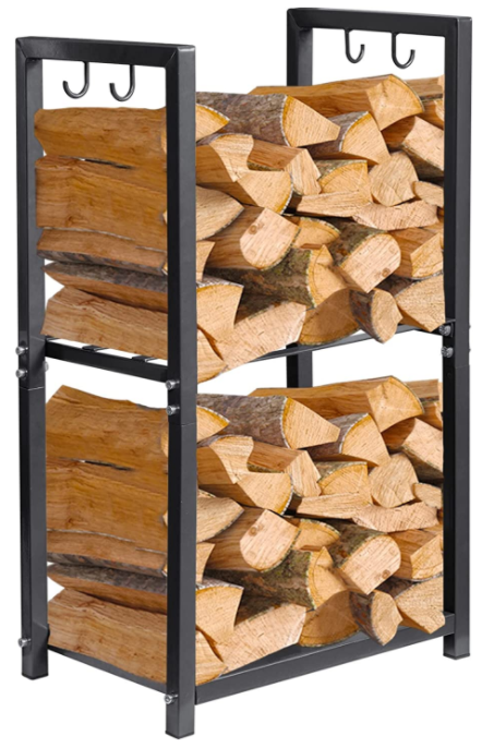 Custom Firewood Storage Rack Indoor Outdoor Wood Log Rack Heavy Duty Fireplace Log Holder Carrier Firewood