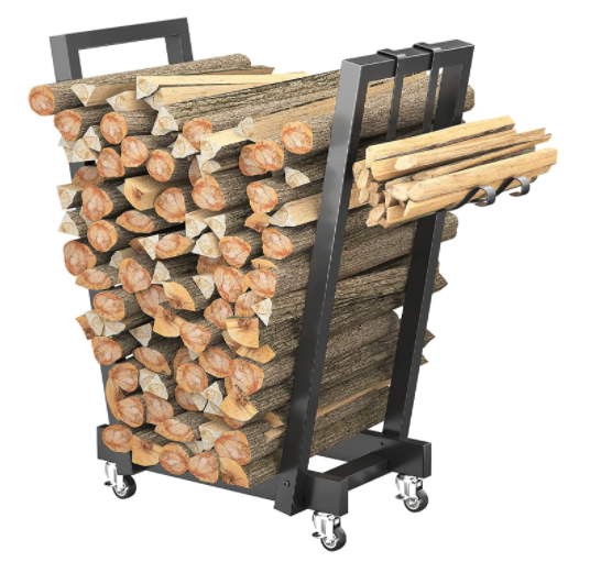 Custom Firewood Storage Rack Indoor Outdoor Wood Log Rack Heavy Duty Fireplace Log Holder Carrier Firewood