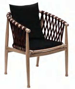 New outdoor rope furniture aluminum cafe restaurant dining arm chair